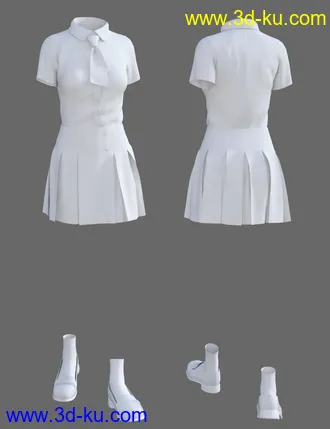 3D打印模型dForce CB School Uniforms for Genesis 8 Female(s)的图片
