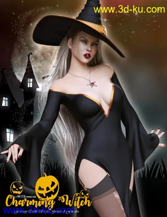 3D打印模型dForce Charming Witch Outfit for Genesis 8 Female(s)的图片