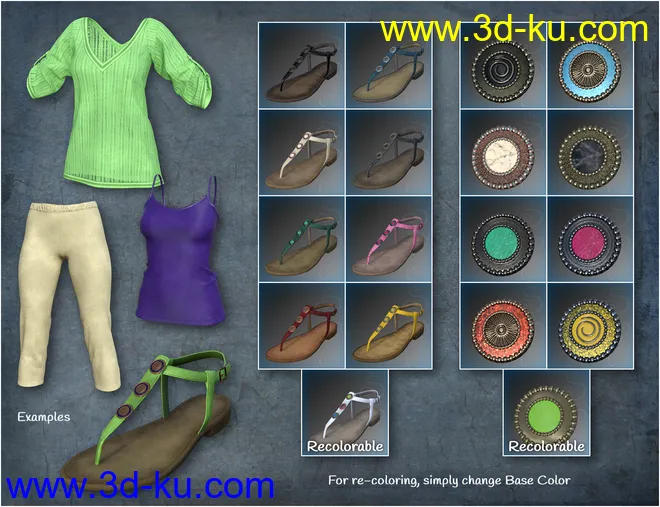 dForce Collection 01 Texture Expansion模型的图片6