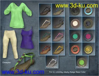 3D打印模型dForce Collection 01 Texture Expansion的图片