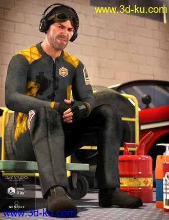 3D打印模型dForce Coveralls and Tools for Genesis 8 Male(s)的图片