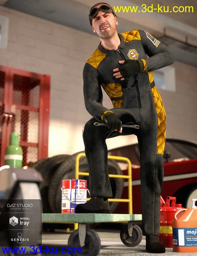 dForce Coveralls and Tools for Genesis 8 Male(s)模型的图片2