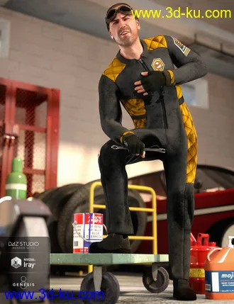3D打印模型dForce Coveralls and Tools for Genesis 8 Male(s)的图片