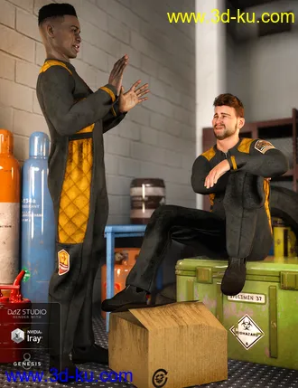3D打印模型dForce Coveralls and Tools for Genesis 8 Male(s)的图片