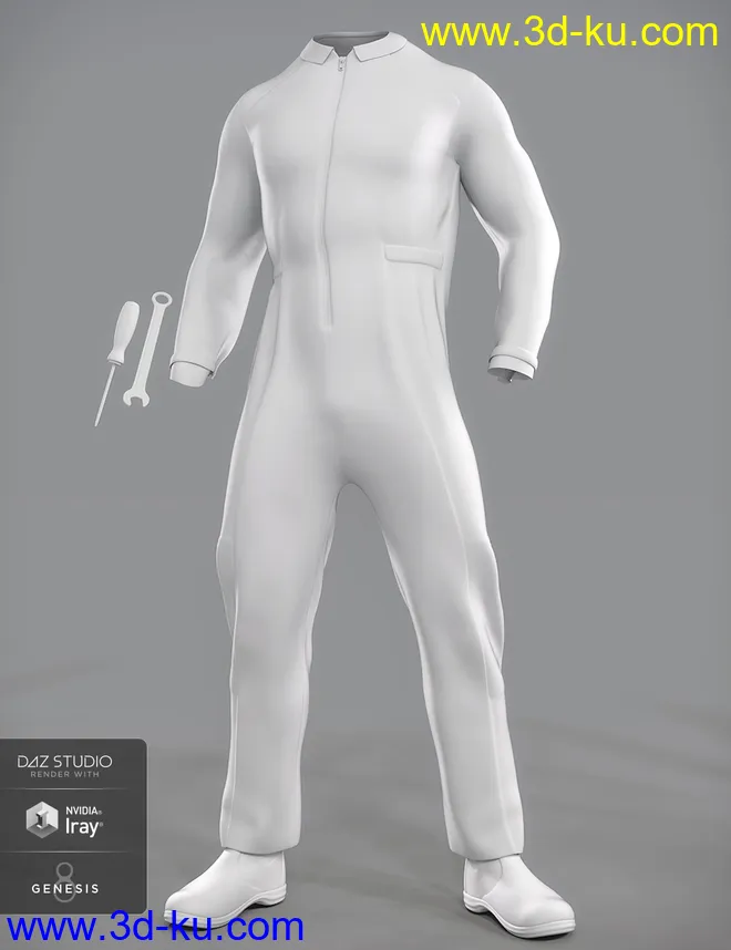 dForce Coveralls and Tools for Genesis 8 Male(s)模型的图片5