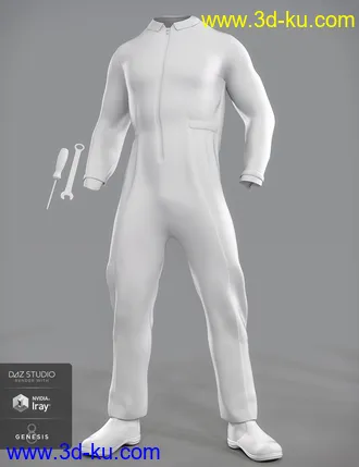 3D打印模型dForce Coveralls and Tools for Genesis 8 Male(s)的图片