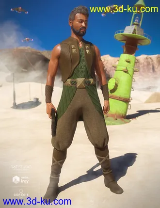 3D打印模型dForce Desert Raider Outfit for Genesis 8 Male(s)的图片