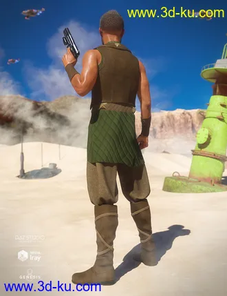 3D打印模型dForce Desert Raider Outfit for Genesis 8 Male(s)的图片