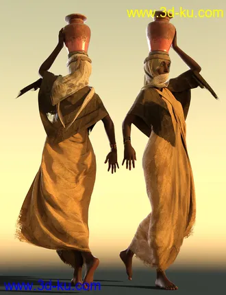 3D打印模型dForce Desert Robe Outfit for Genesis 8 Female(s)的图片
