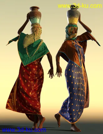 3D打印模型dForce Desert Robe Outfit for Genesis 8 Female(s)的图片