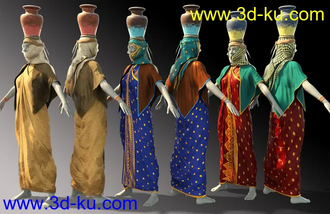 dForce Desert Robe Outfit for Genesis 8 Female(s)模型的图片4