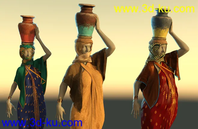 dForce Desert Robe Outfit for Genesis 8 Female(s)模型的图片5