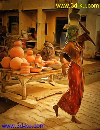 3D打印模型dForce Desert Robe Outfit for Genesis 8 Female(s)的图片