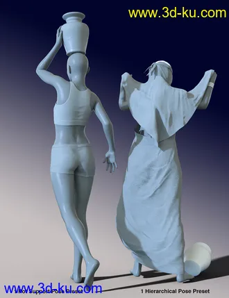 3D打印模型dForce Desert Robe Outfit for Genesis 8 Female(s)的图片