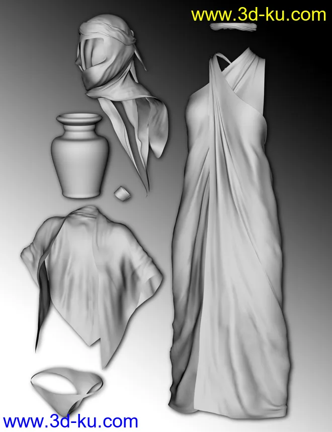 dForce Desert Robe Outfit for Genesis 8 Female(s)模型的图片10