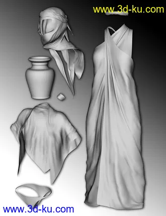 3D打印模型dForce Desert Robe Outfit for Genesis 8 Female(s)的图片