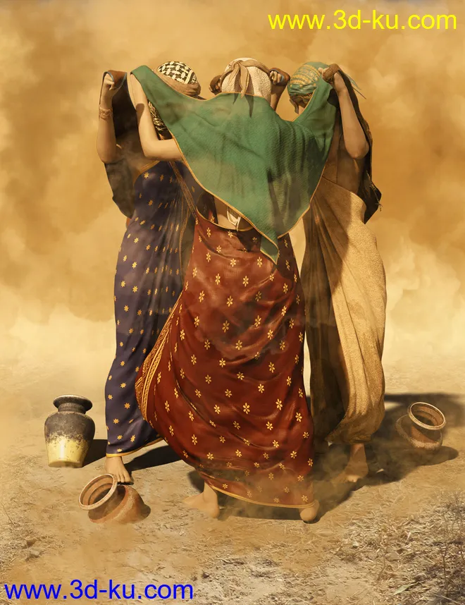 dForce Desert Robe Outfit for Genesis 8 Female(s)模型的图片11