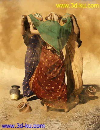 3D打印模型dForce Desert Robe Outfit for Genesis 8 Female(s)的图片