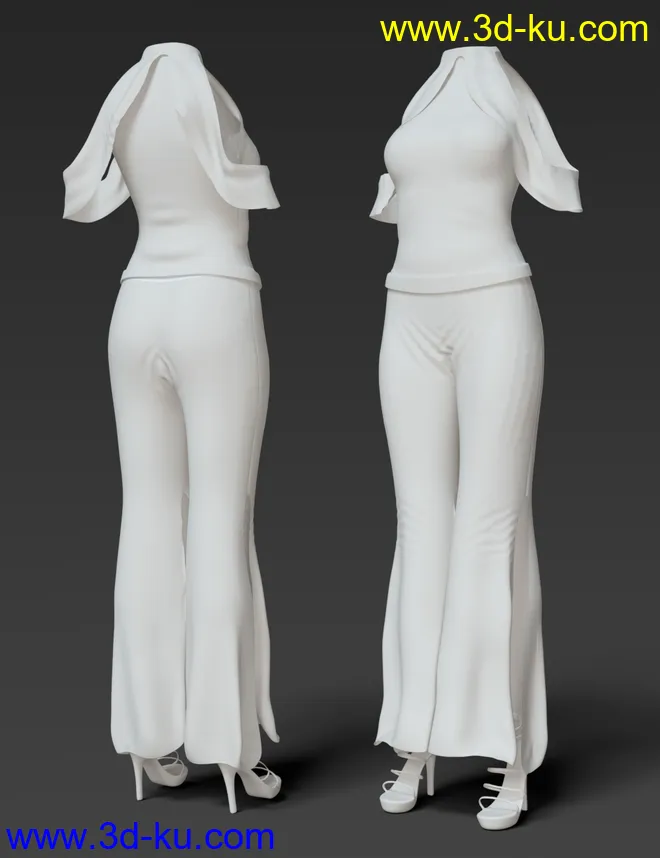 dForce Draped Pants Ensamble for Genesis 8 Female(s)模型的图片5