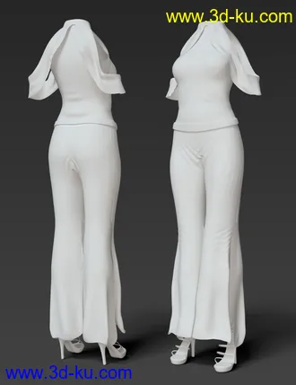 3D打印模型dForce Draped Pants Ensamble for Genesis 8 Female(s)的图片