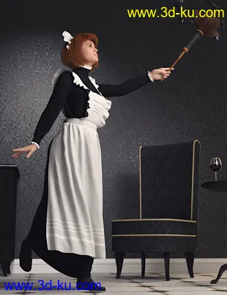 3D打印模型dForce Edwardian Maid Uniform for Genesis 8 Female(s)的图片
