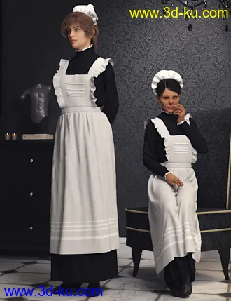 3D打印模型dForce Edwardian Maid Uniform for Genesis 8 Female(s)的图片