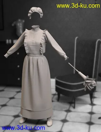3D打印模型dForce Edwardian Maid Uniform for Genesis 8 Female(s)的图片