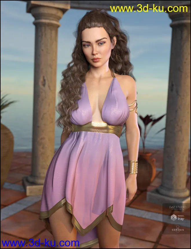 dForce Eleyna Outfit for Genesis 8 Female模型的图片1