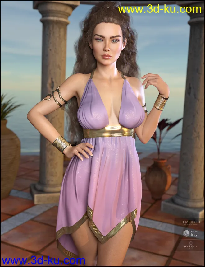 dForce Eleyna Outfit for Genesis 8 Female模型的图片2