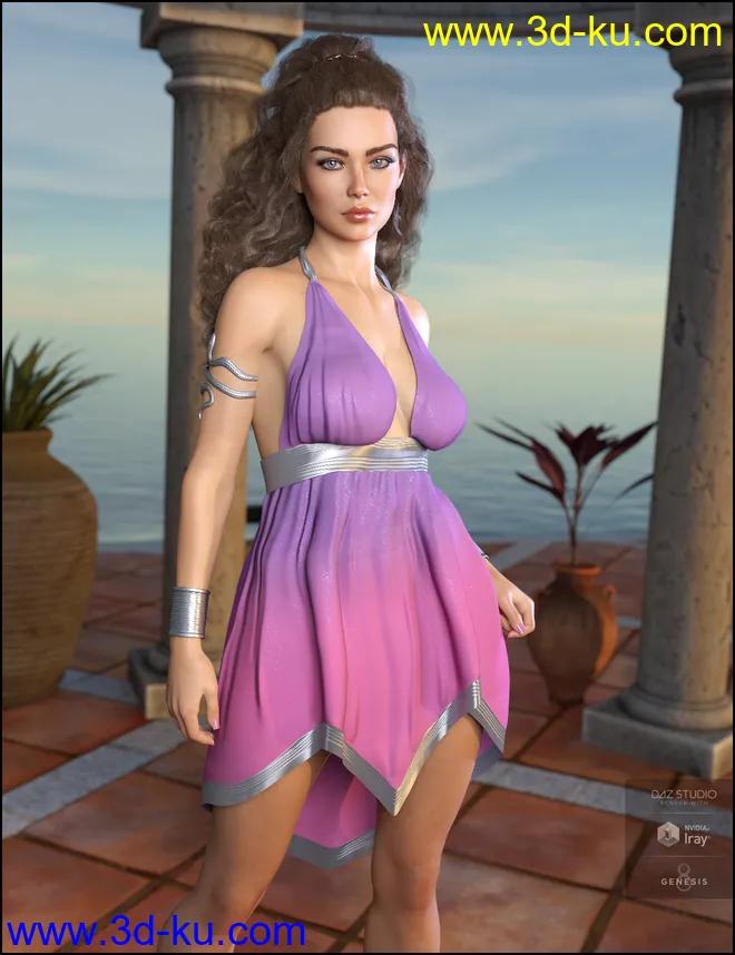 dForce Eleyna Outfit for Genesis 8 Female模型的图片5