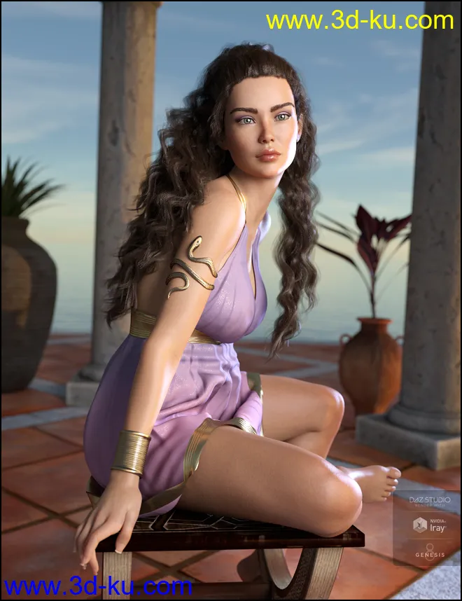dForce Eleyna Outfit for Genesis 8 Female模型的图片6