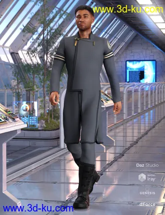 3D打印模型dForce Elite Commander Outfit for Genesis 8 Male(s)的图片