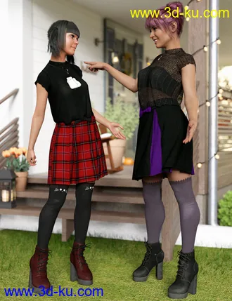 3D打印模型dForce Emo Style Outfit Textures的图片