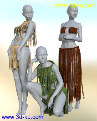 3D打印模型dForce Grass Cord Outfits for Genesis 8 Female的图片