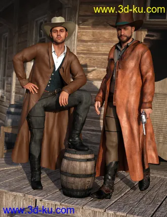 3D打印模型dForce Gunslinger Outfit Textures的图片