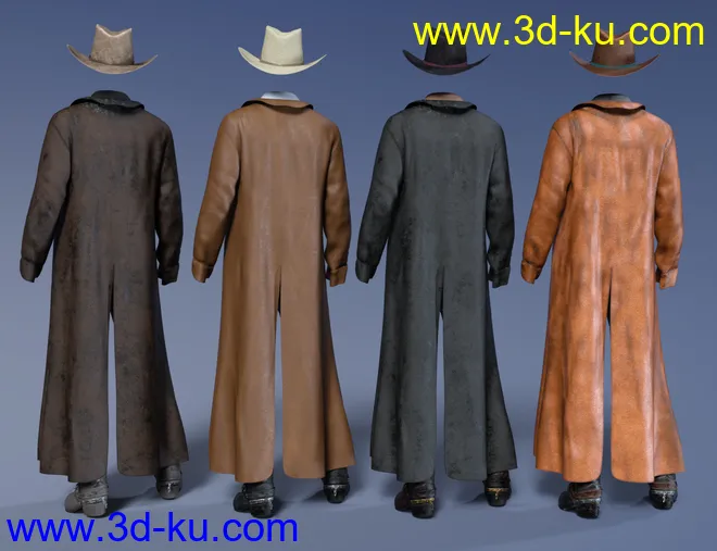 dForce Gunslinger Outfit Textures模型的图片7