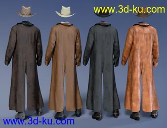 3D打印模型dForce Gunslinger Outfit Textures的图片