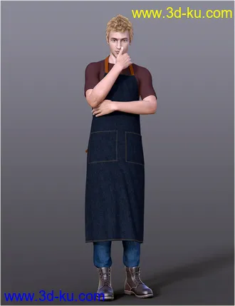 3D打印模型dForce H&C Apron and Casual Outfit for Genesis 8 Male(s)的图片
