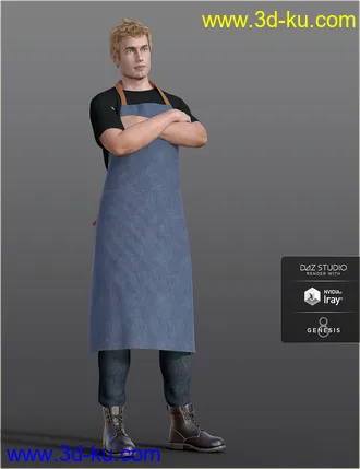 3D打印模型dForce H&C Apron and Casual Outfit for Genesis 8 Male(s)的图片