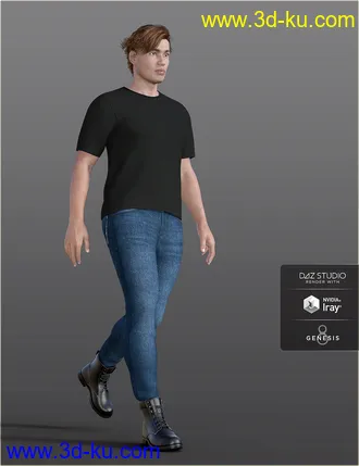 3D打印模型dForce H&C Apron and Casual Outfit for Genesis 8 Male(s)的图片