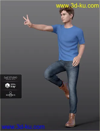 3D打印模型dForce H&C Apron and Casual Outfit for Genesis 8 Male(s)的图片