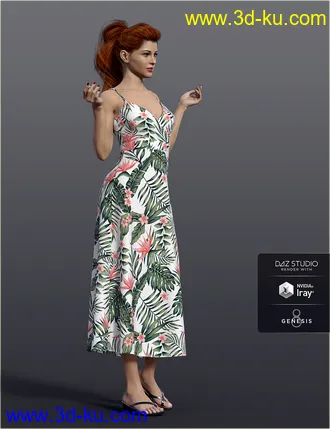 3D打印模型dForce H&C Beach Resort Outfit for Genesis 8 Female(s)的图片