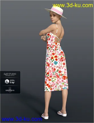 3D打印模型dForce H&C Beach Resort Outfit for Genesis 8 Female(s)的图片