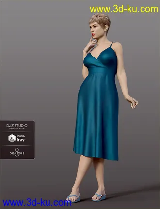 3D打印模型dForce H&C Beach Resort Outfit for Genesis 8 Female(s)的图片