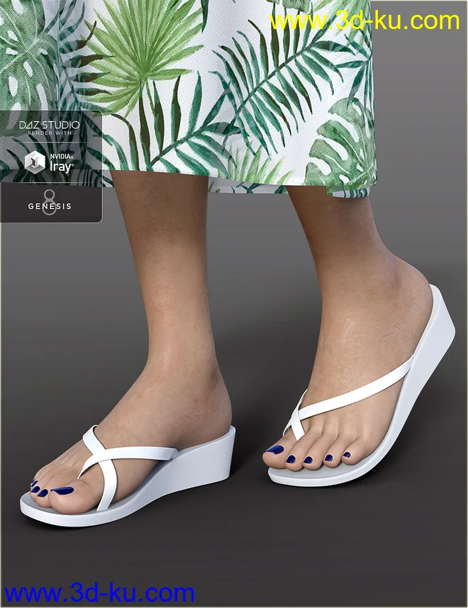 dForce H&C Beach Resort Outfit for Genesis 8 Female(s)模型的图片9