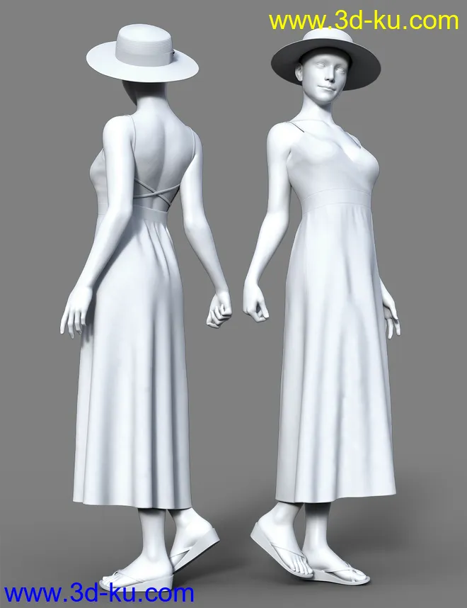 dForce H&C Beach Resort Outfit for Genesis 8 Female(s)模型的图片10