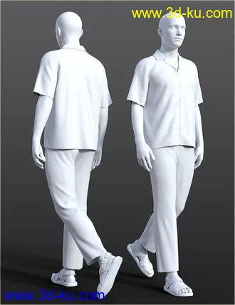 3D打印模型dForce H&C Hawaiian Shirts Outfit for Genesis 8 Male(s)的图片