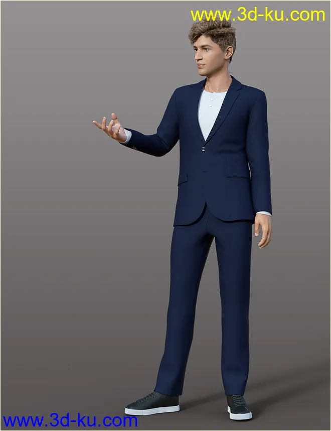 dForce H&C Spring Casual Suits for Genesis 8 Male(s)模型的图片3