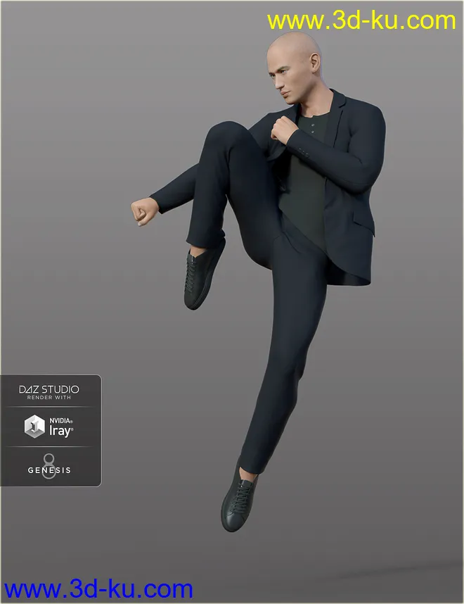 dForce H&C Spring Casual Suits for Genesis 8 Male(s)模型的图片6