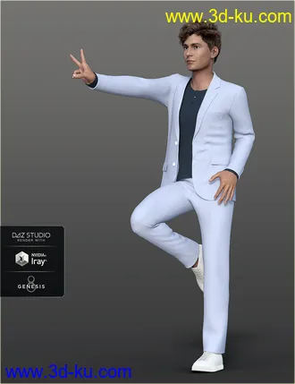 3D打印模型dForce H&C Spring Casual Suits for Genesis 8 Male(s)的图片